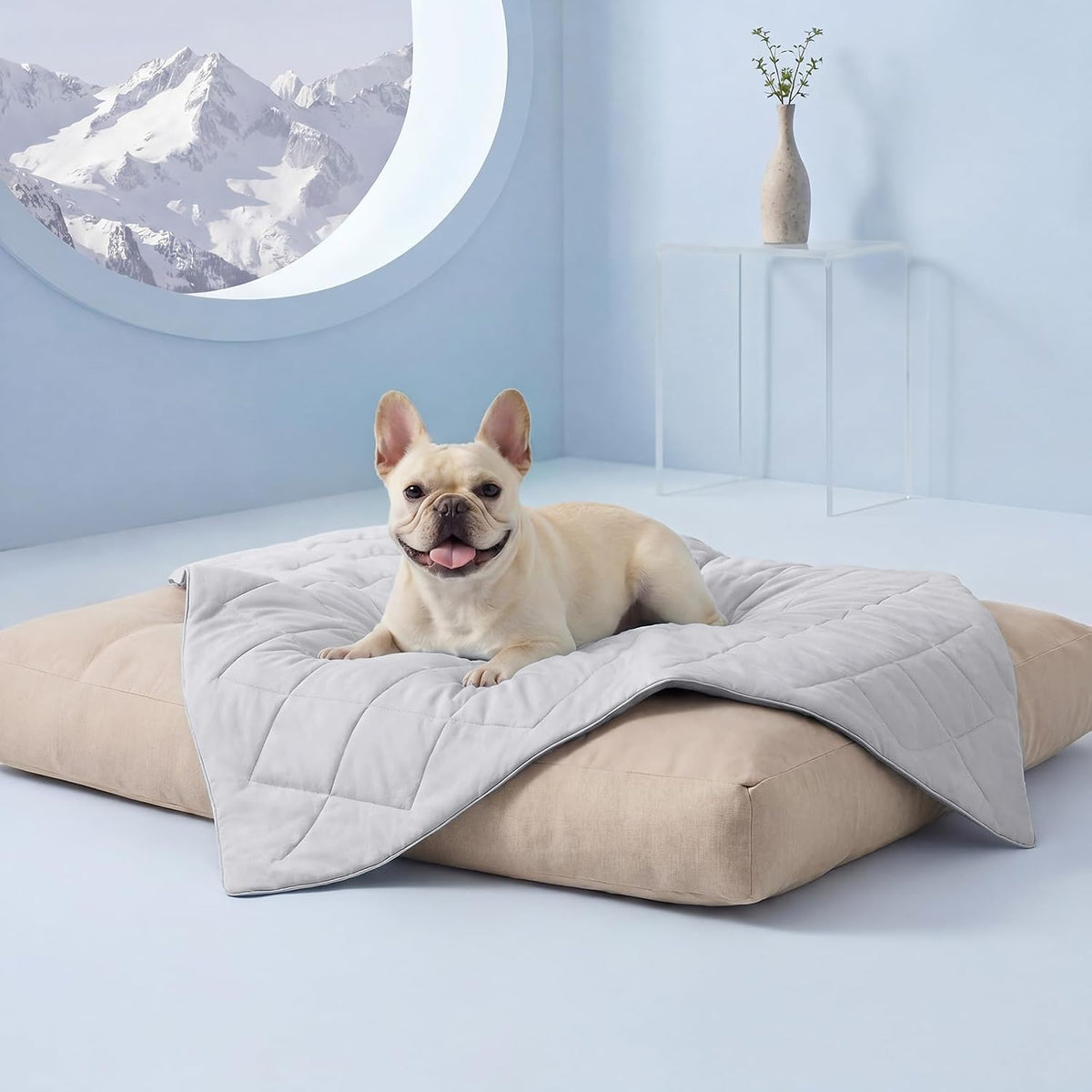 Cozy Pet Haven Kühlmatte – waschbarer Stoff, wärmeableitende Oberfläche