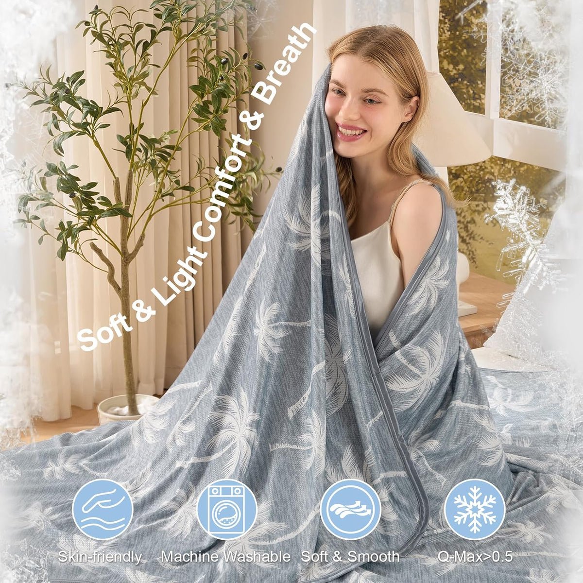Pătură răcoritoare Cozy Nights — material ușor și respirabil