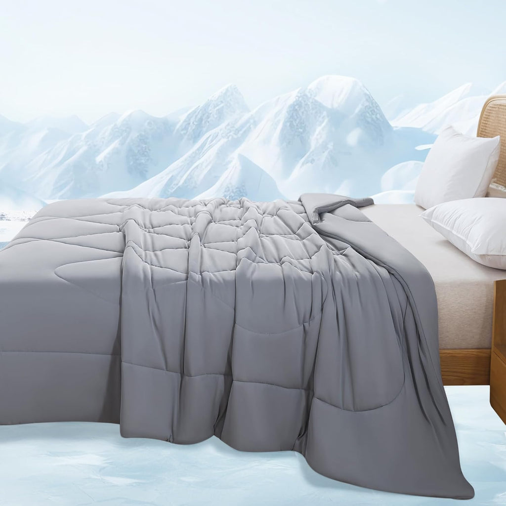 Couverture rafraîchissante double face Cozy Comfort - design évacuant l'humidité et diffusant la chaleur