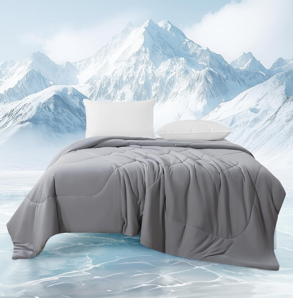 Couverture rafraîchissante double face Cozy Comfort - design évacuant l'humidité et diffusant la chaleur