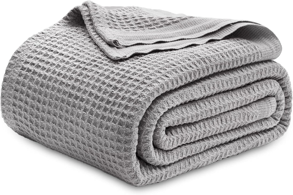 Waffelpiqué-Decke aus 100 % Baumwolle von Cozy Haven in Queensize — weiche, atmungsaktive, offen gewebte Struktur