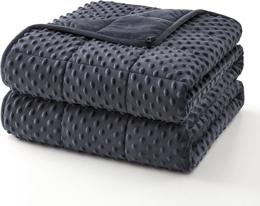 Cozy Comfort Gewichtsdecke mit Punktmuster — Kühlender Mikrofaserbezug, gleichmäßige Gewichtsverteilung