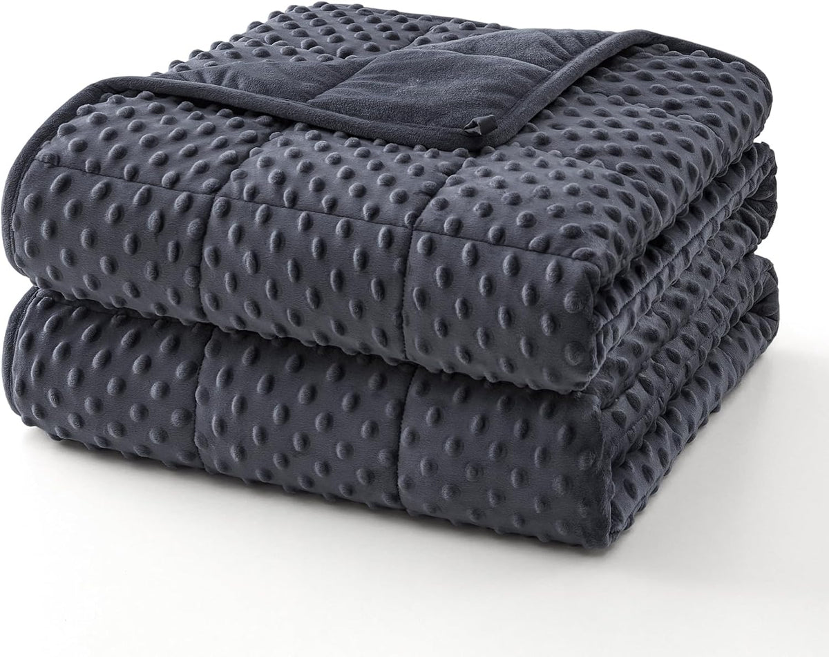 Cozy Comfort Gewichtsdecke mit Punktmuster — Kühlender Mikrofaserbezug, gleichmäßige Gewichtsverteilung