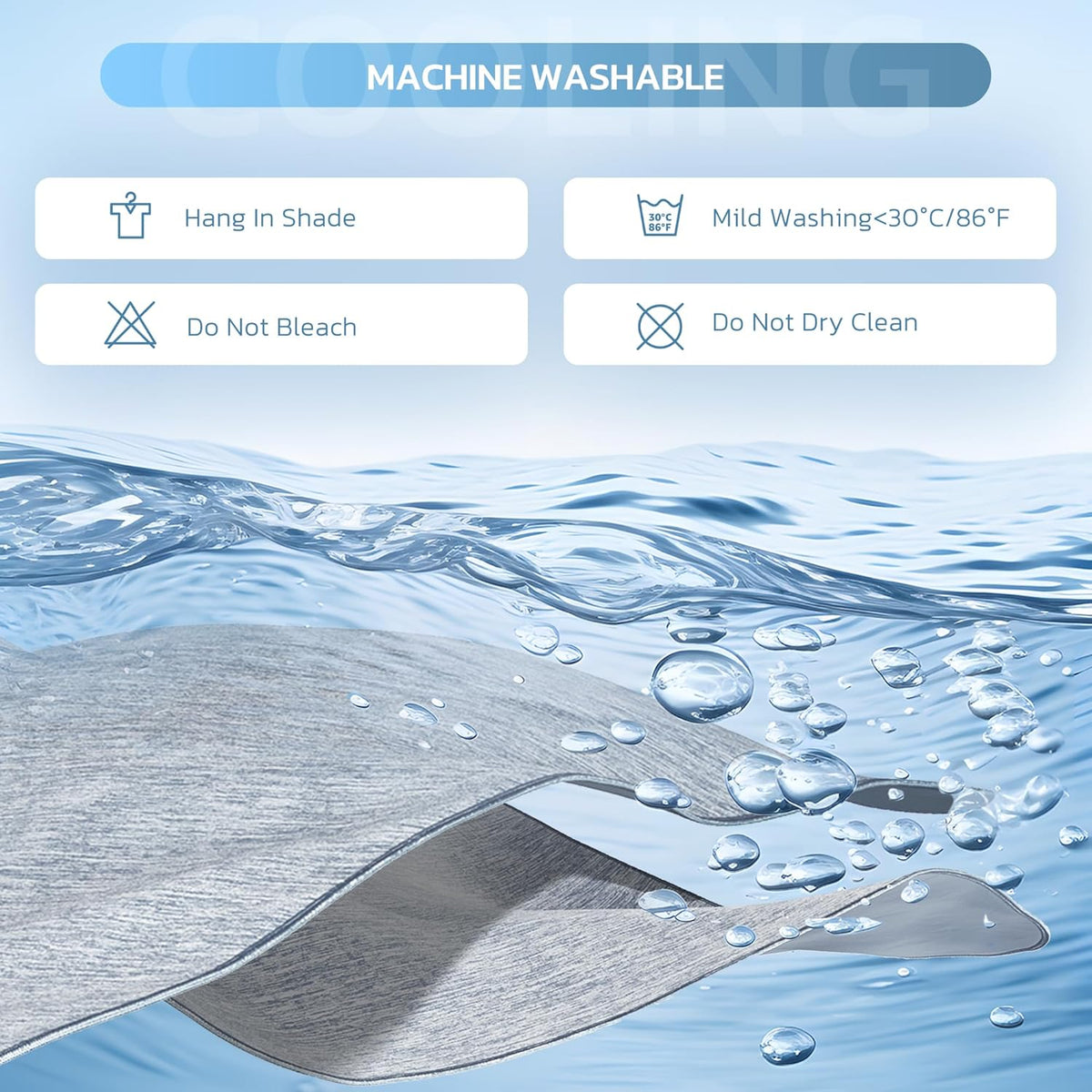 Couverture rafraîchissante grand format Queen Cool Comfort — indice de tissu Q-Max supérieur à 0.4