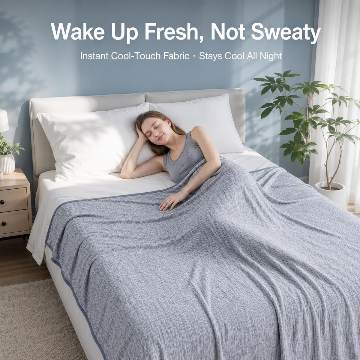 Couverture rafraîchissante grand format Queen Cool Comfort — indice de tissu Q-Max supérieur à 0.4
