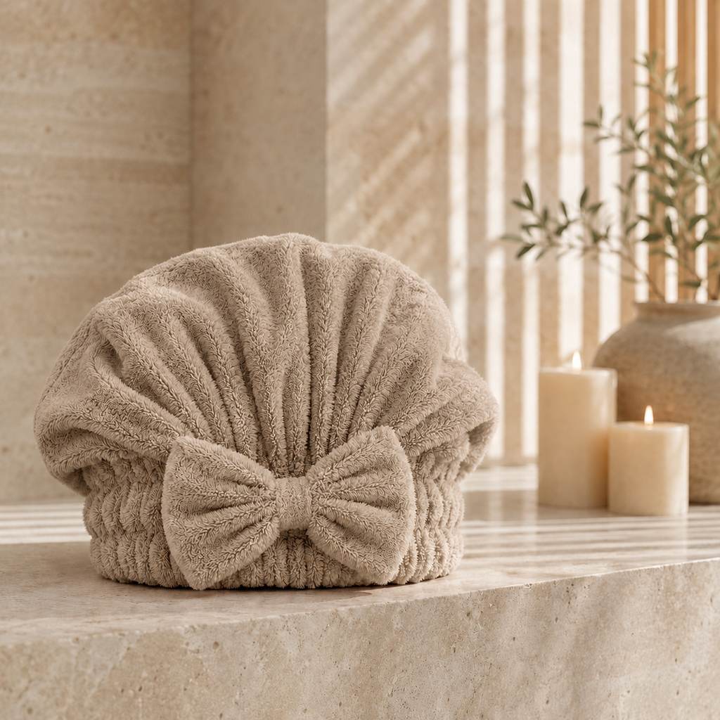 Cozy Fleece Hair Wrap Towel For Everyday Use At Home Indoors