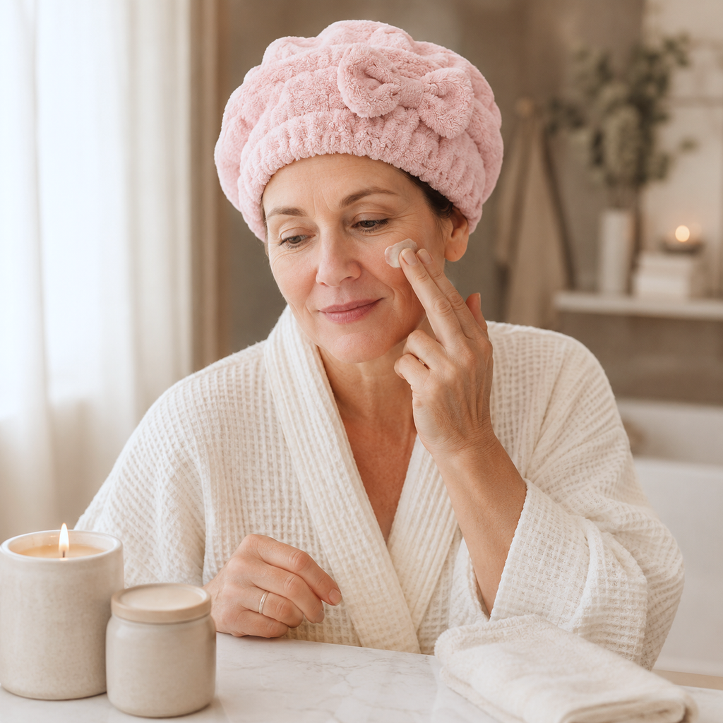 Cozy Fleece Hair Wrap Towel For Everyday Use At Home Indoors
