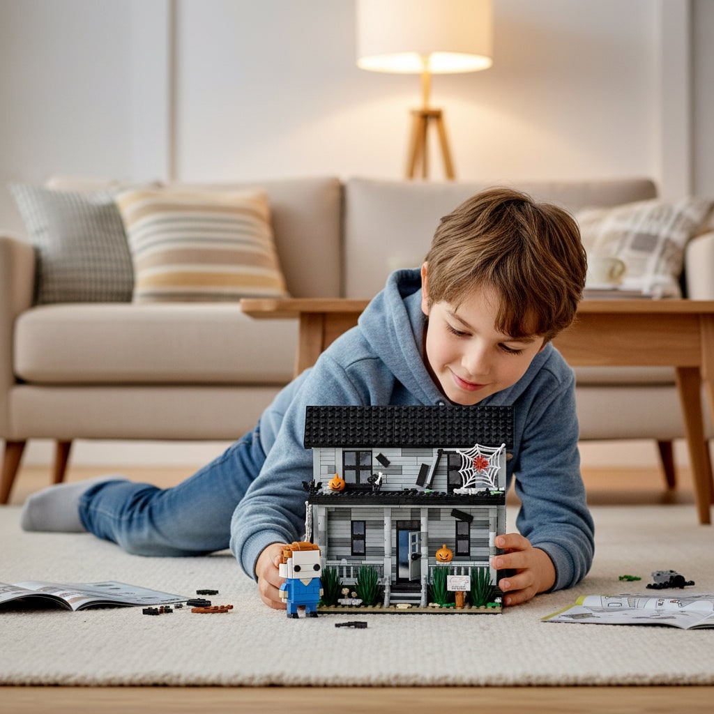Kit de Construção Casa Assombrada de Brinquedos de Halloween | Meowbutter