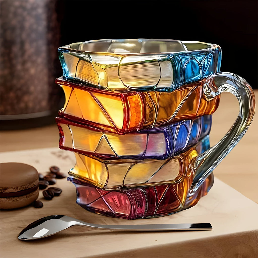 Harzbecher – handgefertigtes 3D-Buchdesign – originelle Kaffee- und Teetasse | meowbutter