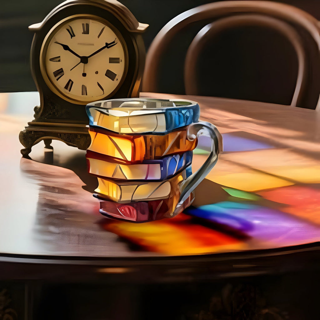 Harzbecher – handgefertigtes 3D-Buchdesign – originelle Kaffee- und Teetasse | meowbutter