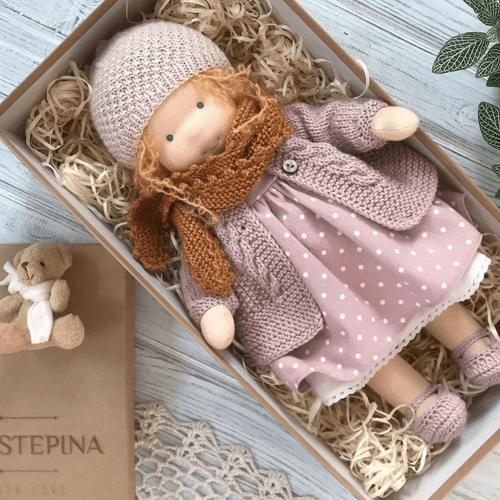 Muñeca de juguete para niños, muñeca de bebé de peluche y juguete compañero | Meowbutter