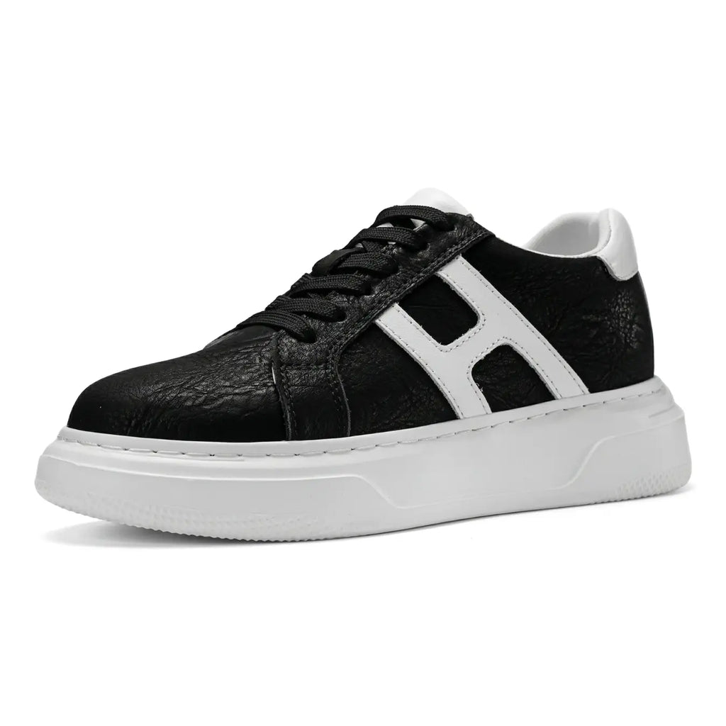 Hexo 8 Cm Hidden Lift Sneakers For Women With Textured Leather Upper