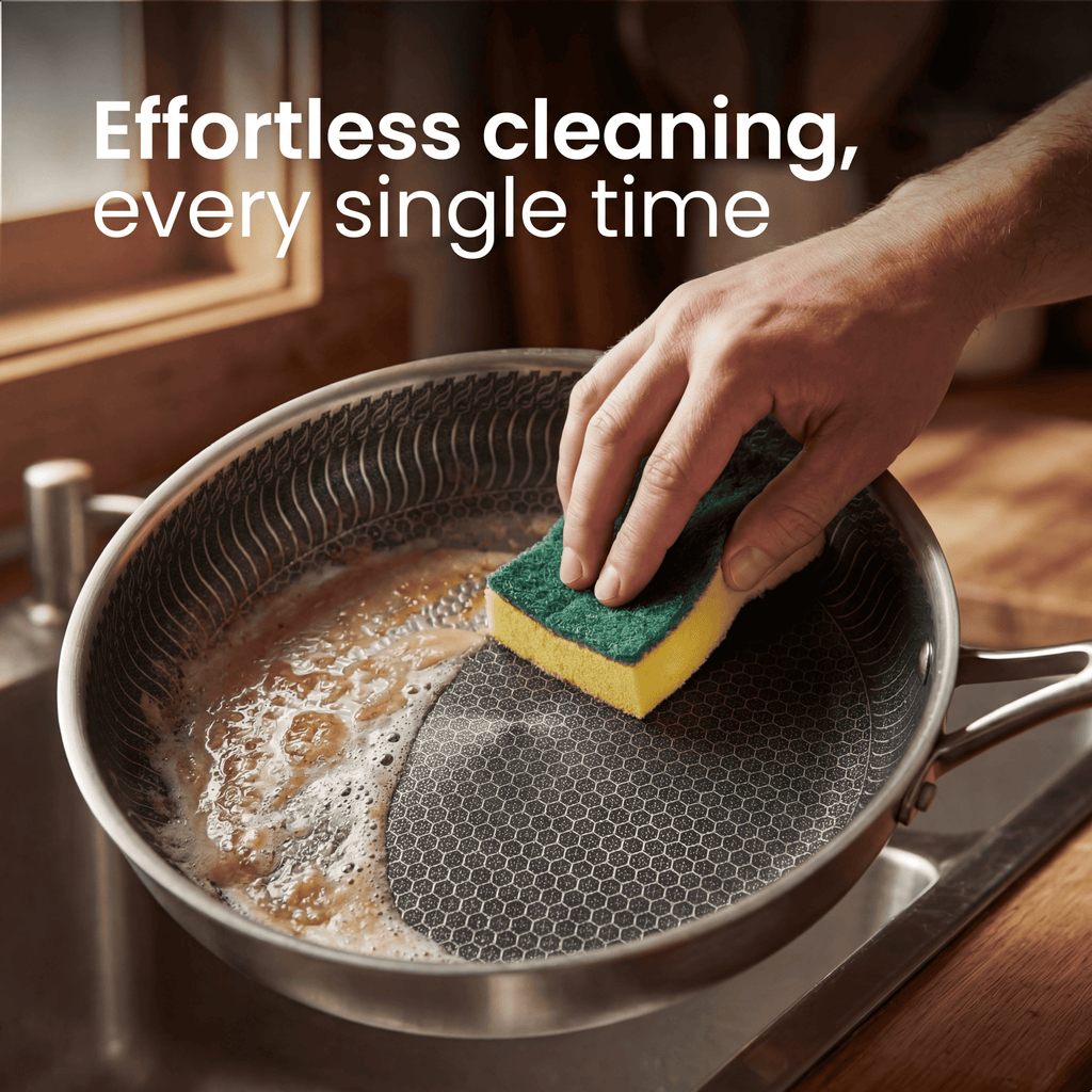 Premium Pure Titanium Non-Stick Pan for Clean Cooking and Lifetime Durability