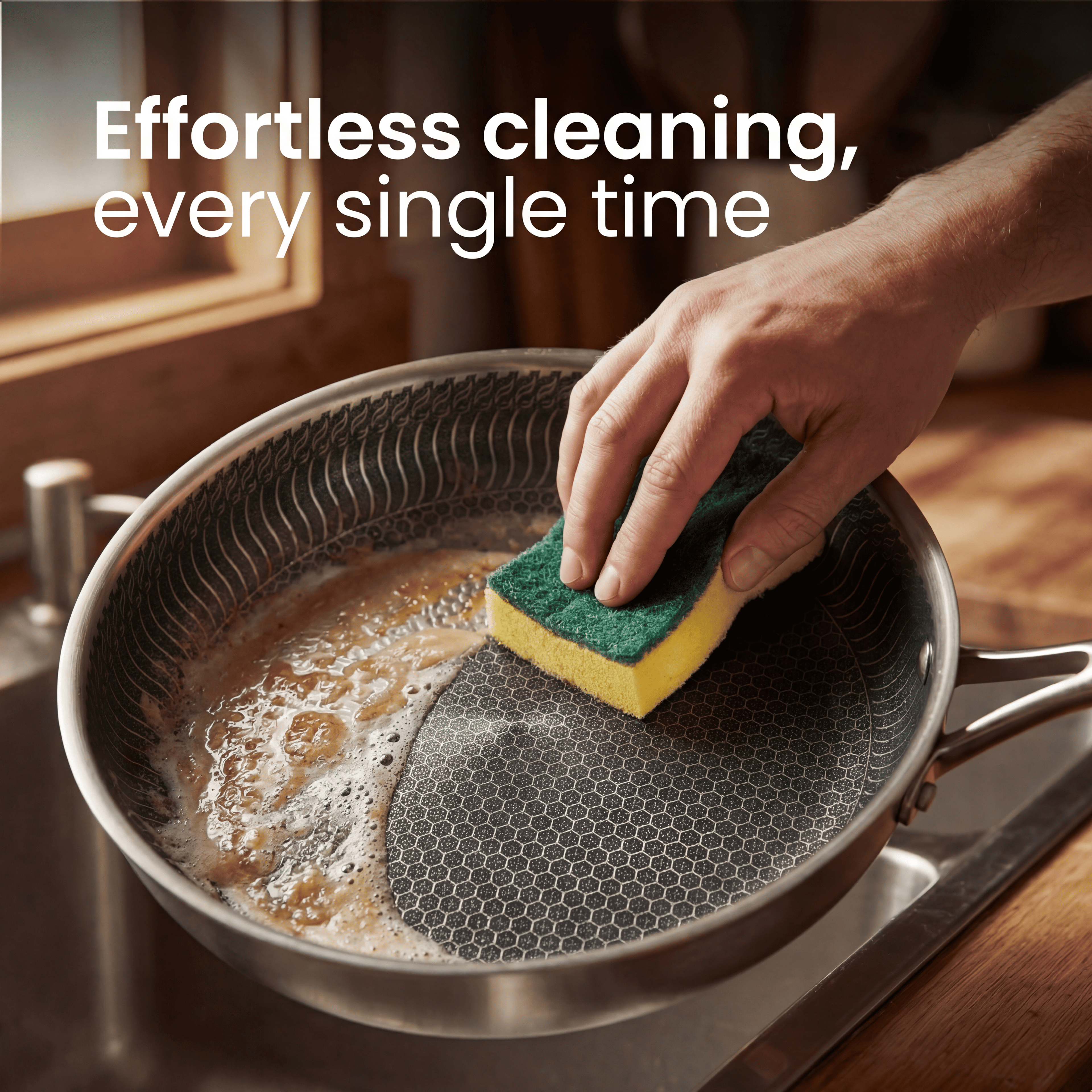 Premium Pure Titanium Non-Stick Pan for Clean Cooking and Lifetime Durability