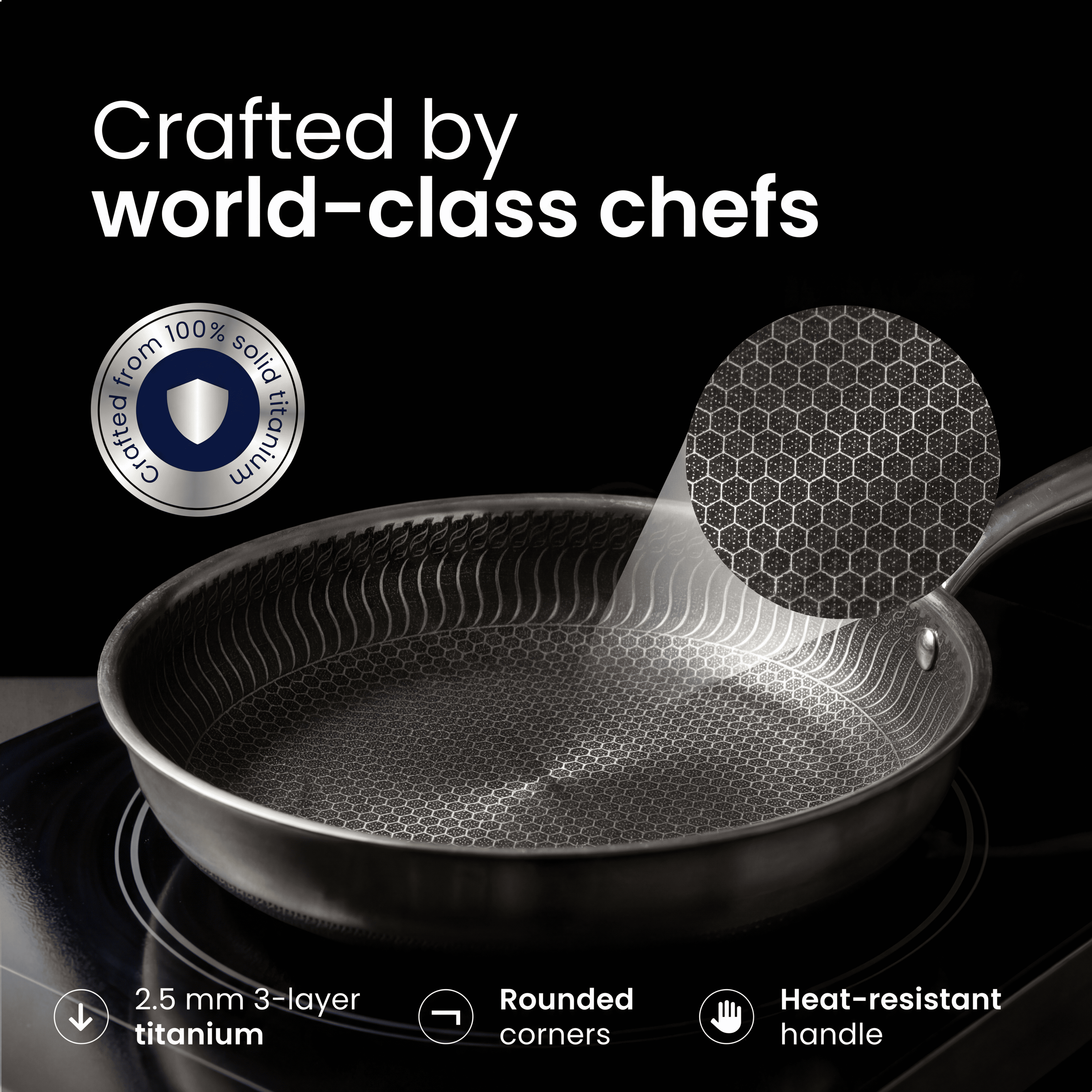 Premium Pure Titanium Non-Stick Pan for Clean Cooking and Lifetime Durability