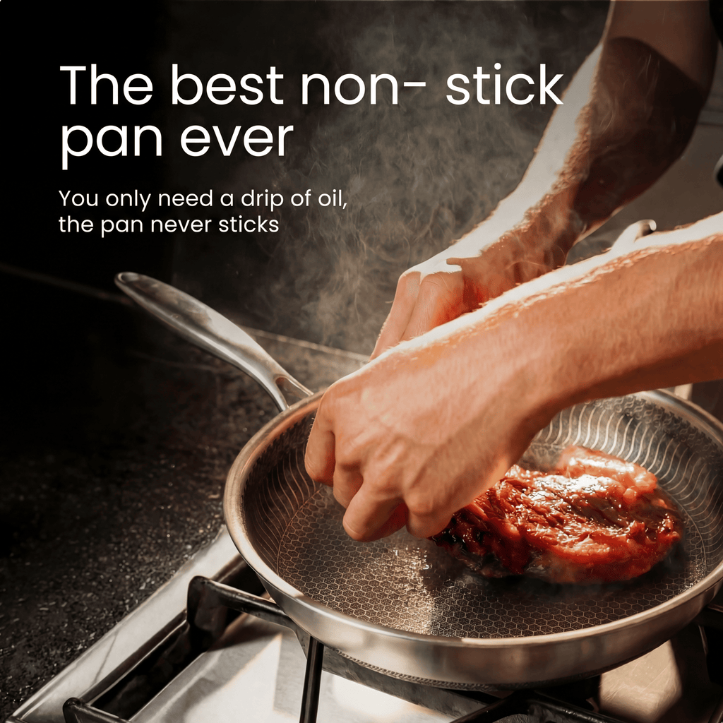 Premium Pure Titanium Non-Stick Pan for Clean Cooking and Lifetime Durability