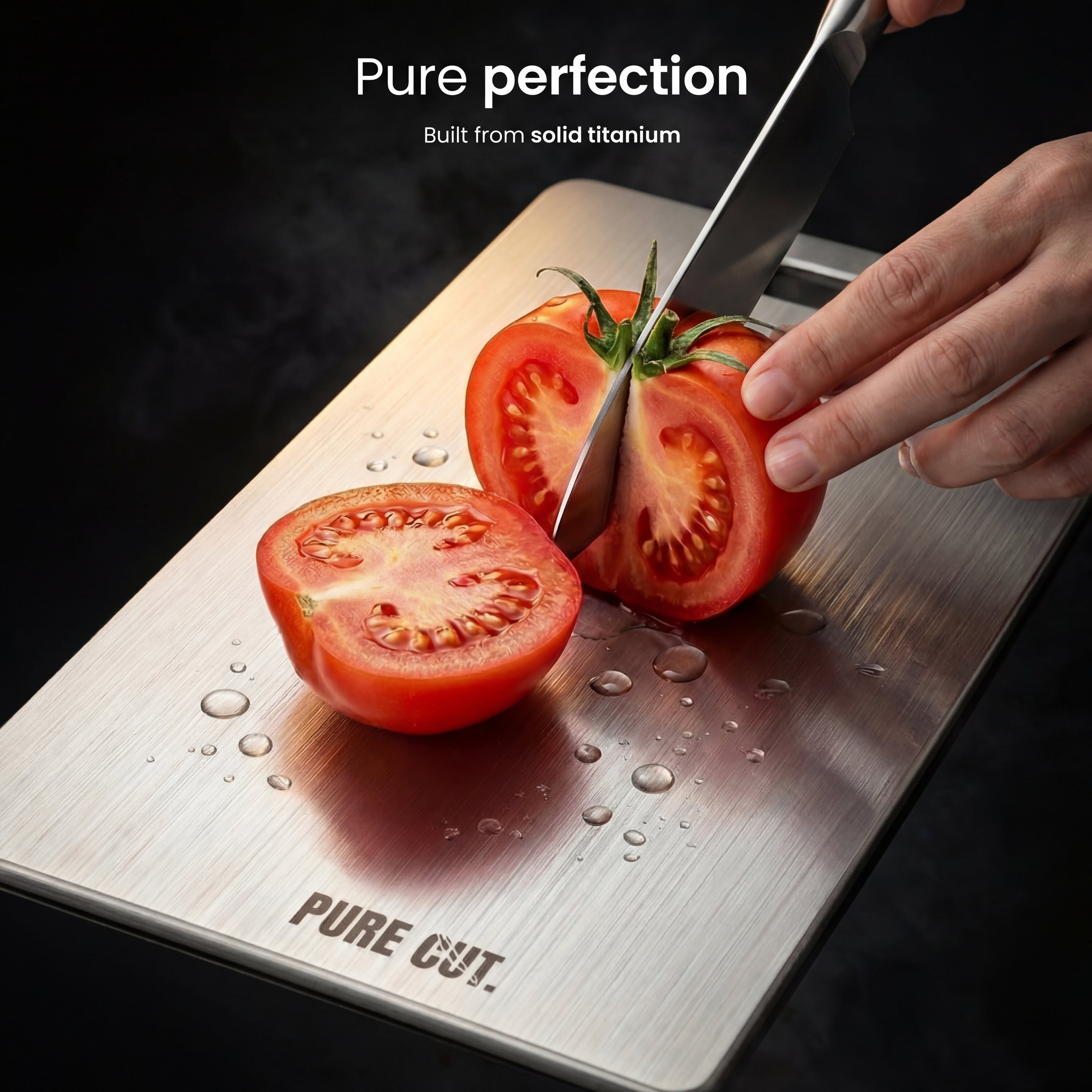 Premium Pure Titanium Cutting Board for Microplastic-Free Food Prep