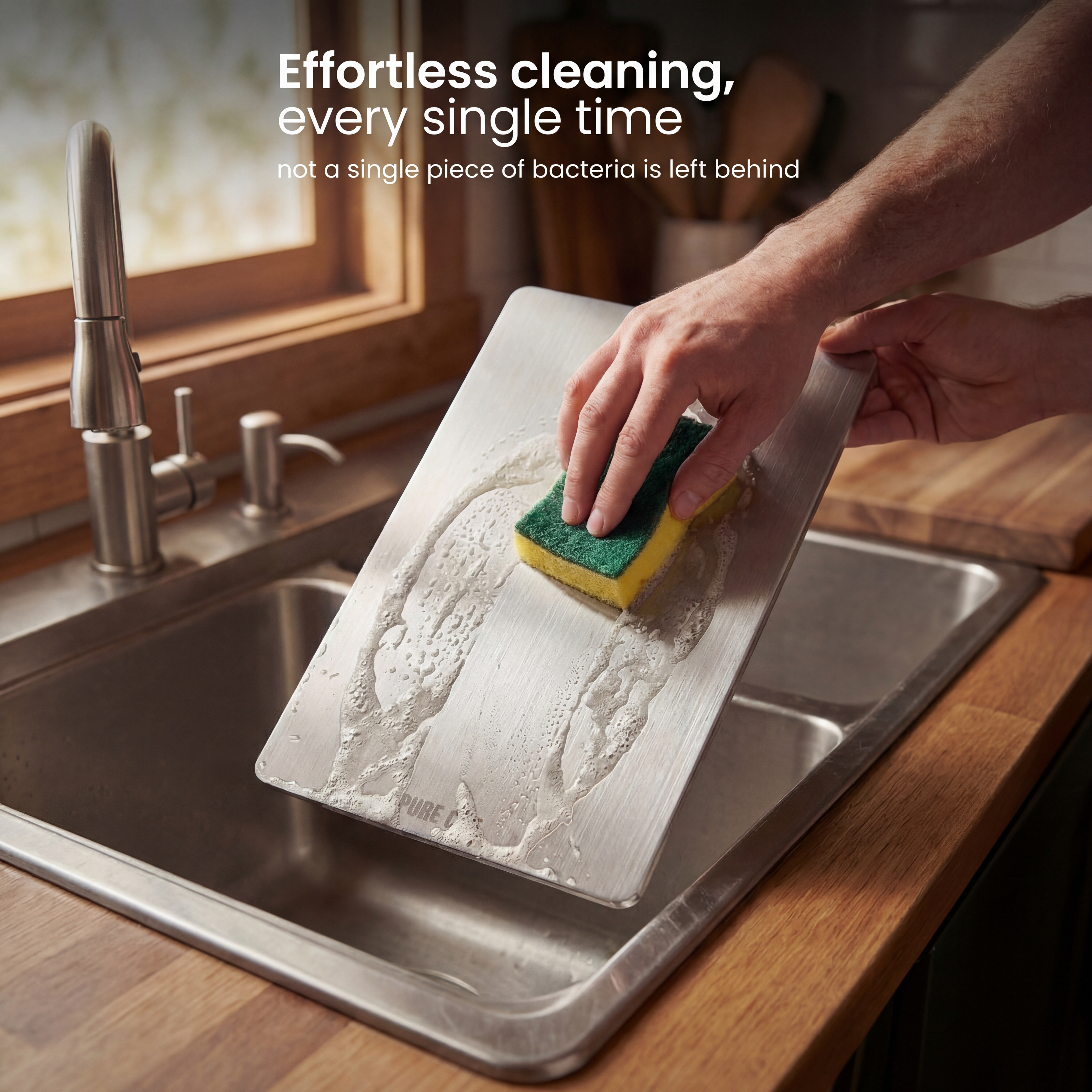 Premium Pure Titanium Cutting Board for Microplastic-Free Food Prep