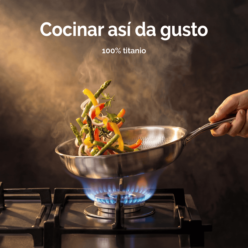 Premium Titanium Fry Pan: Natural Non-Stick Cooking Without Chemicals
