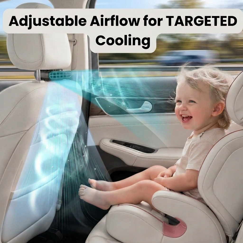 SeatBreeze Bladeless Headrest Fan For Cars With Adjustable Airflow