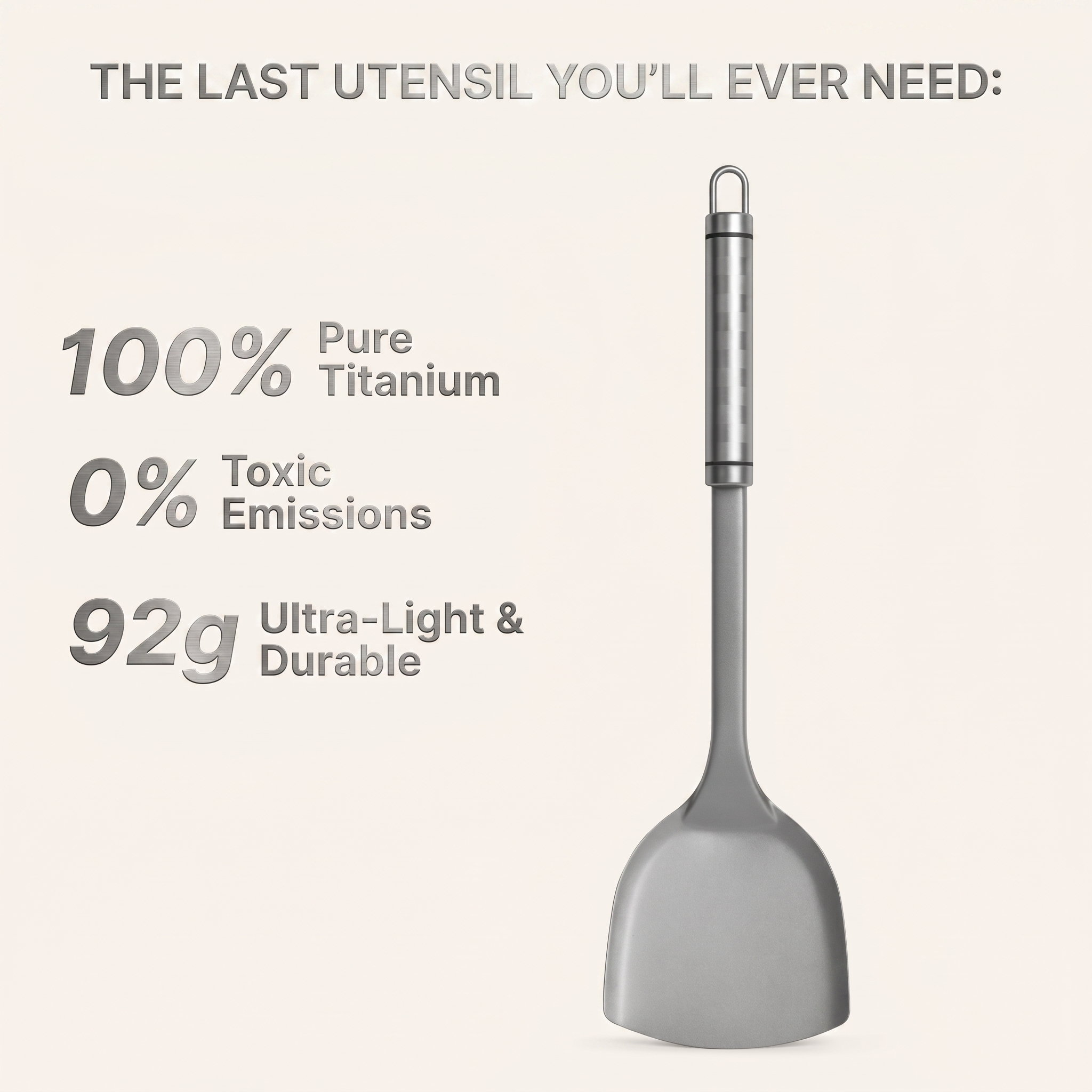 Premium Pure Titanium Spatula Set for High-Heat Cooking and Versatile Performance