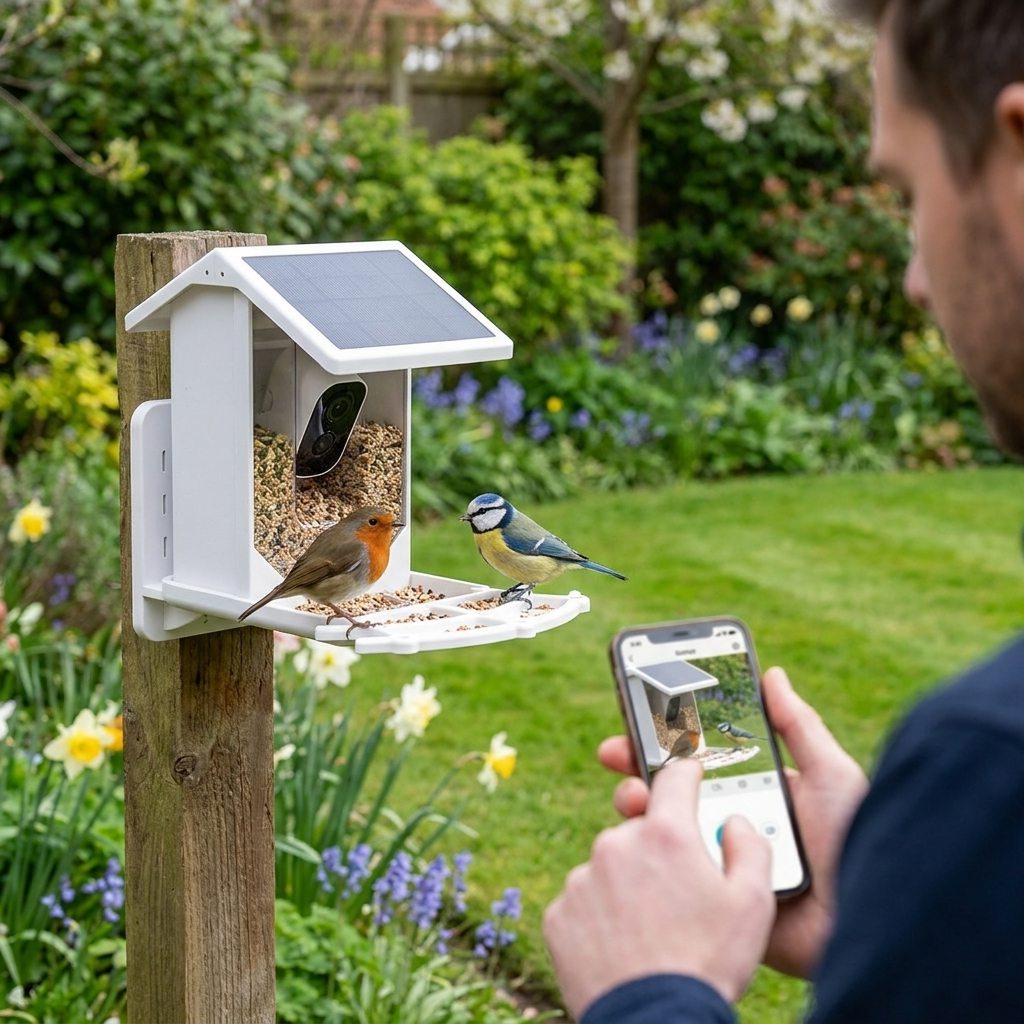 Smart Bird Feeder - 1080P HD Camera - AI Bird Recognition - Solar Powered - WiFi | meowbutter