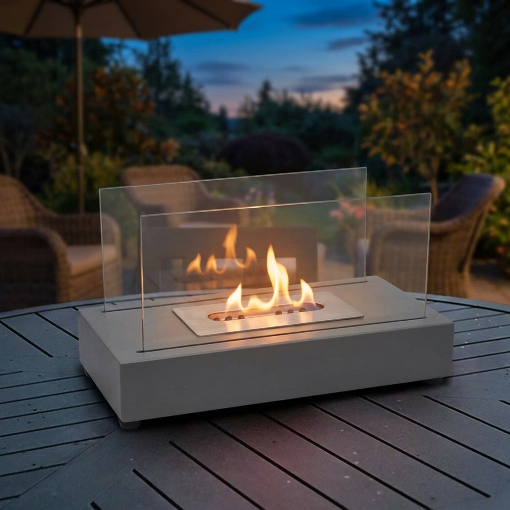 Tabletop Fire Pit with S'mores Maker Kit - Portable Mini Fireplace - Indoor & Outdoor | meowbutter