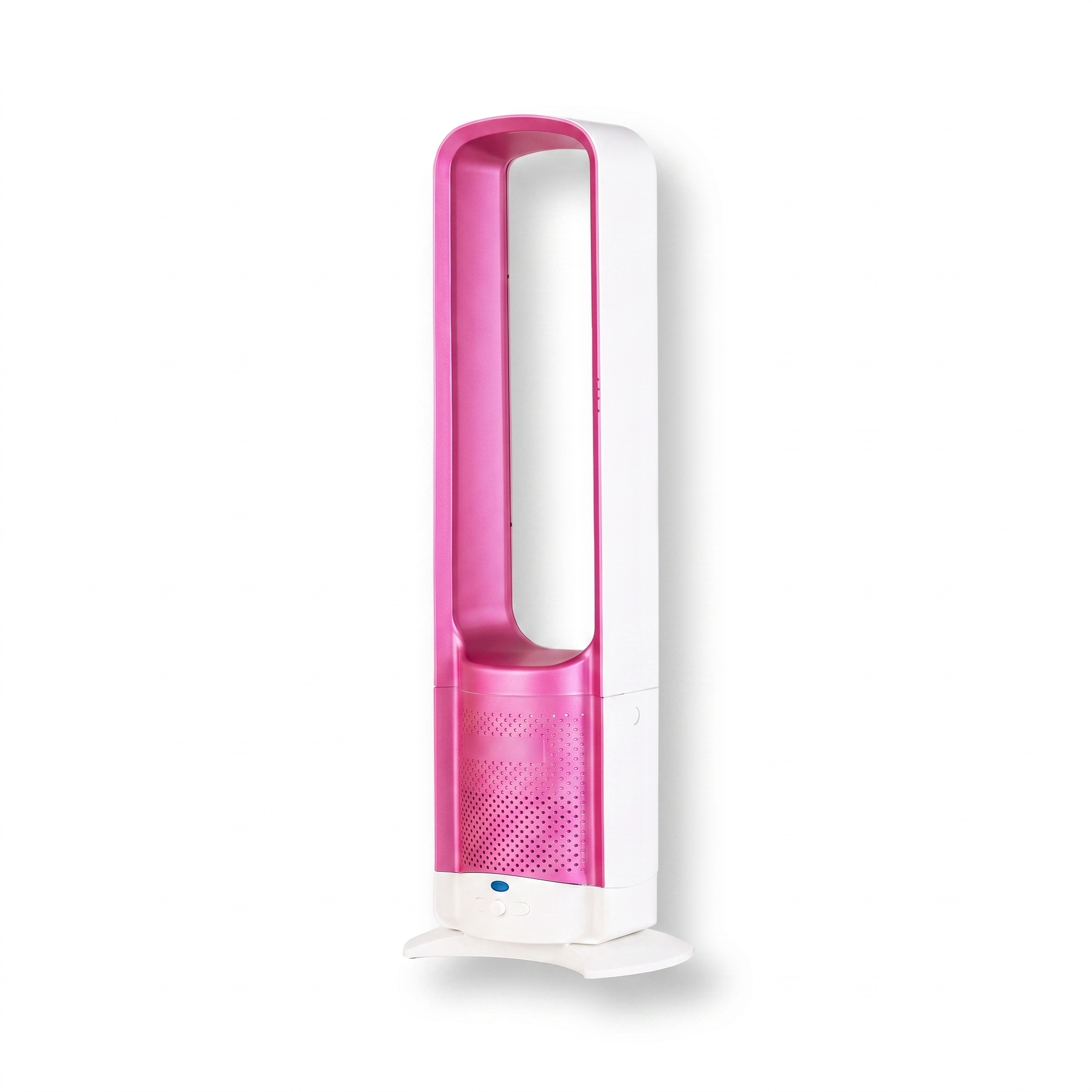 Bladeless Floor Fan - 32 Inch - Air Purifier - Remote Control - Quiet DC Motor - Pink, Grey, Blue & Gold | meowbutter