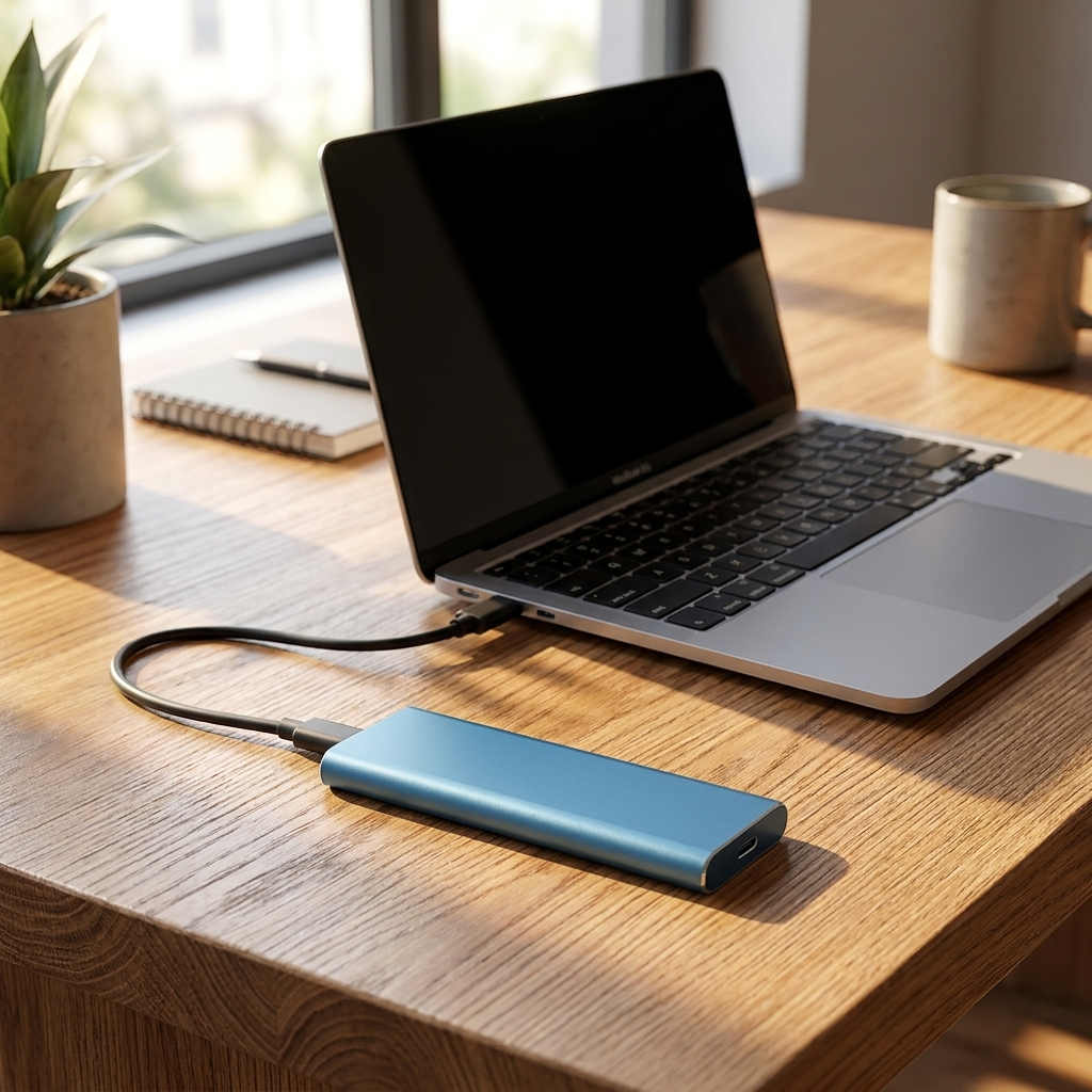 Hordozható SSD 1TB - Alumínium - USB-C - Nagy Sebességű Külső Meghajtó - Mac és PC | meowbutter