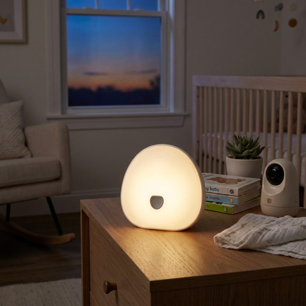 Máquina de ruido blanco para bebés - Luz nocturna RGB - Lámpara de sonido relajante recargable | meowbutter