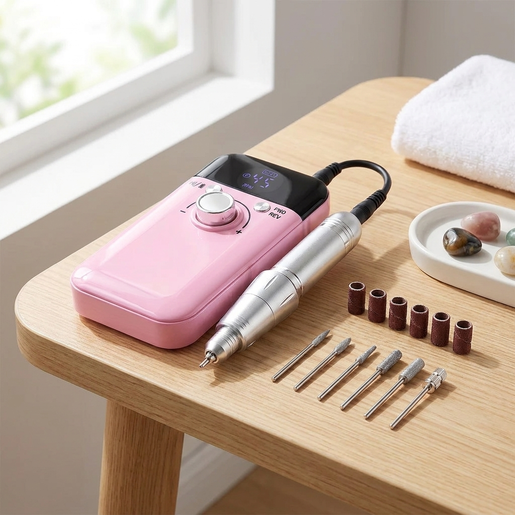 Nail Drill Machine - 45000RPM Low Noise Motor - Rechargeable Manicure Sander | meowbutter