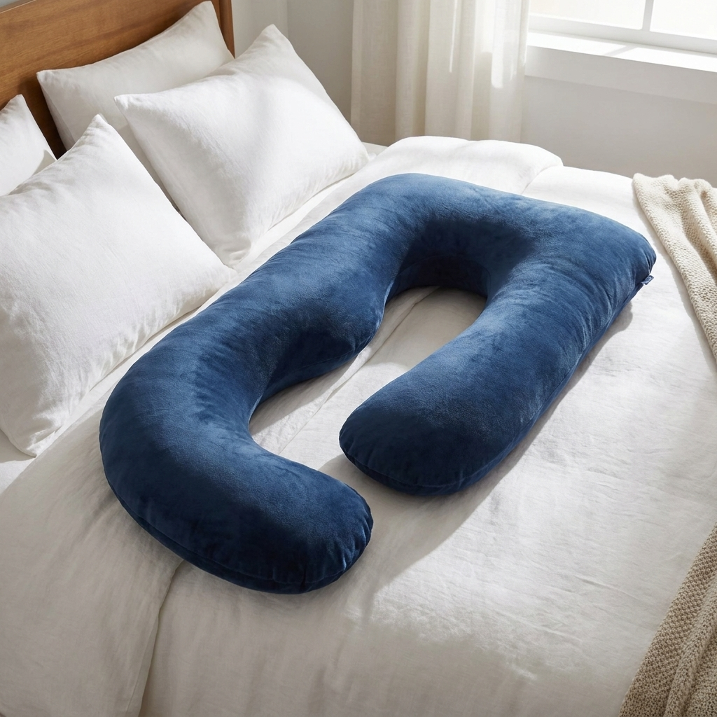 Full Body Support Pillow - Pregnancy & Nursing Comfort - Soft Contoured Design | meowbutter
