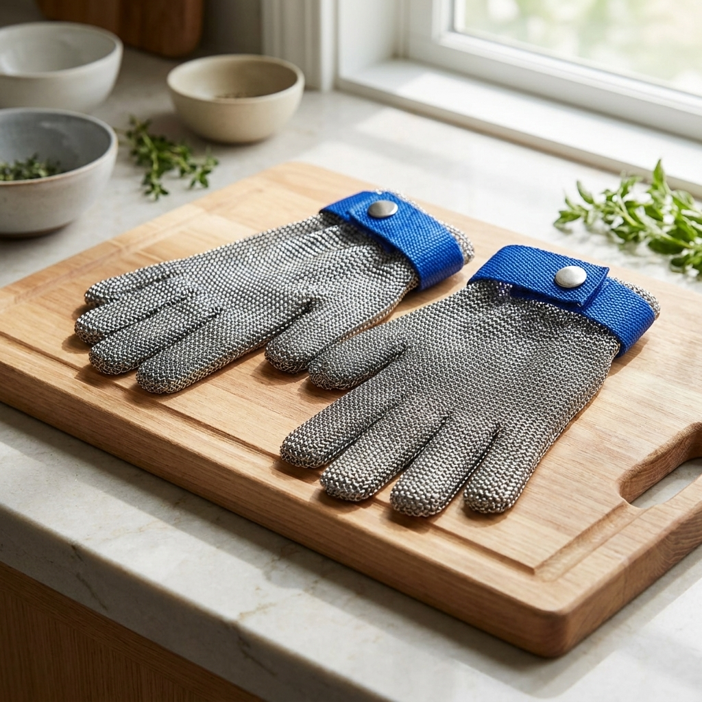 Guanti di Sicurezza in Acciaio Inossidabile - Resistenti al Taglio - Abbigliamento Protettivo per Cucina e Lavoro | meowbutter
