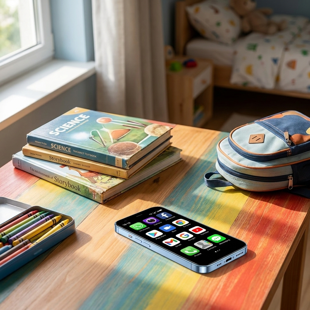 Børne-smartphone - Forældrekontrolfunktioner - Første telefon design | meowbutter