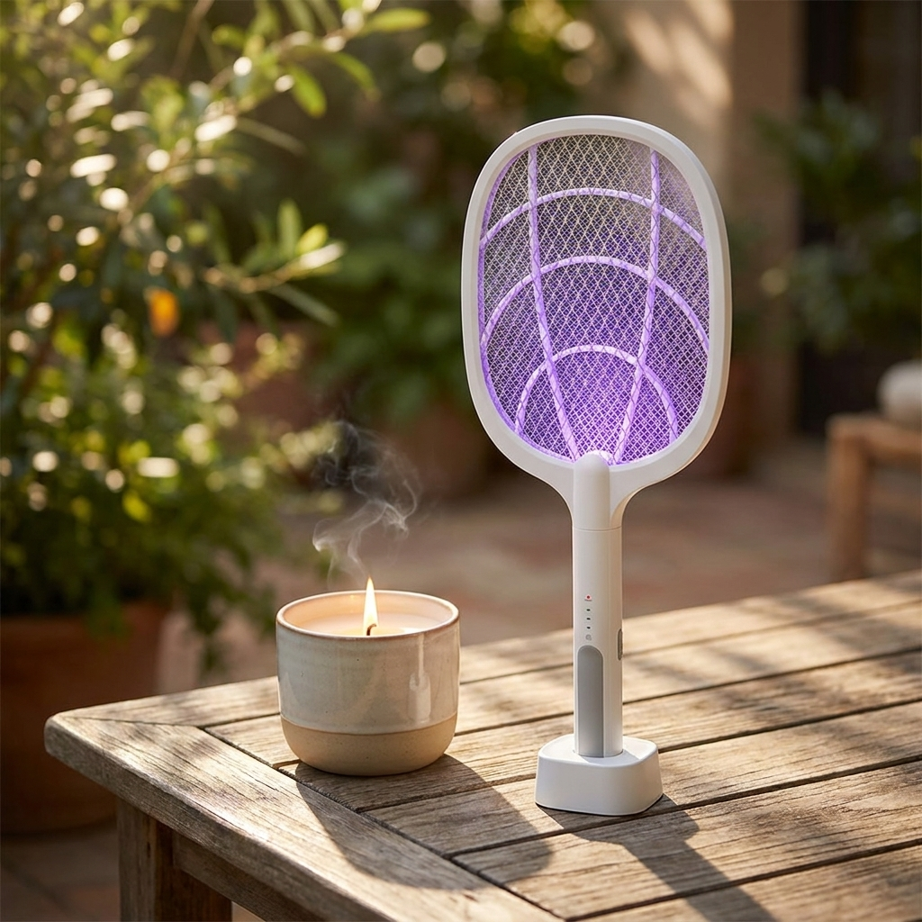 Raquette électrique anti-moustiques - Rechargeable par USB - Raquette anti-insectes portable | meowbutter