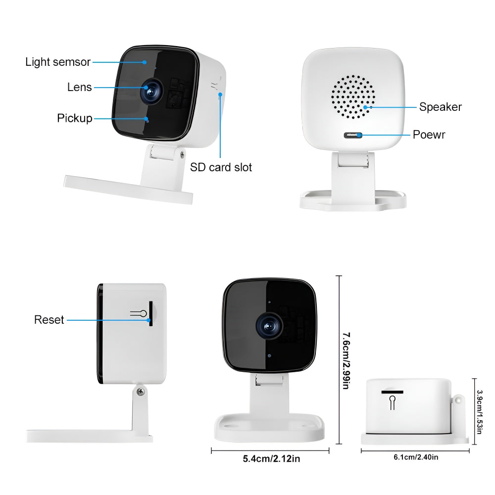 Security Camera Baby Monitor WiFi Indoor Camera Device | Meowbutter