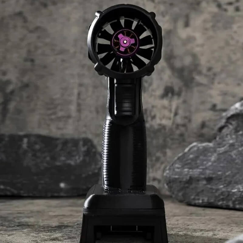 Soprador de Ar Sem Fios - Motor Brushless - Velocidade Ajustável - Alta Pressão - Preto e Azul | meowbutter