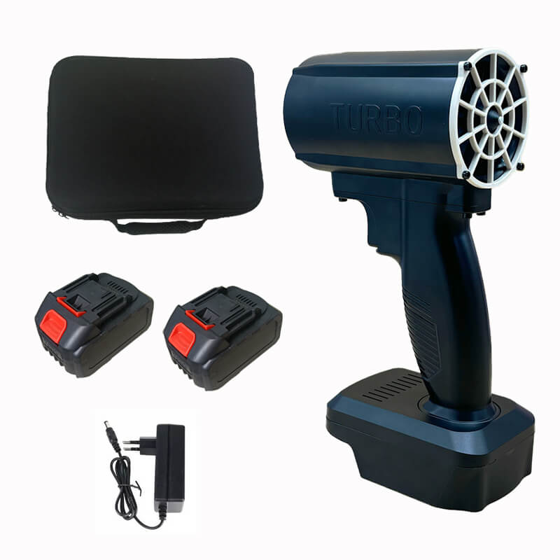 Soprador de Ar Sem Fios - Motor Brushless - Velocidade Ajustável - Alta Pressão - Preto e Azul | meowbutter