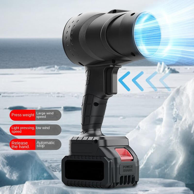 Soprador de Ar Sem Fios - Motor Brushless - Velocidade Ajustável - Alta Pressão - Preto e Azul | meowbutter
