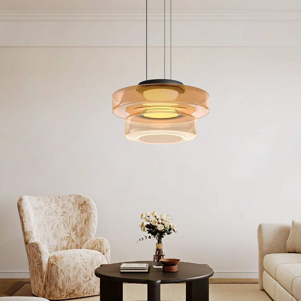 Glass Pendant Lamp | Bauhaus Style Hanging Light | Meowbutter