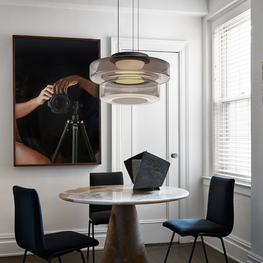 Glass Pendant Lamp | Bauhaus Style Hanging Light | Meowbutter
