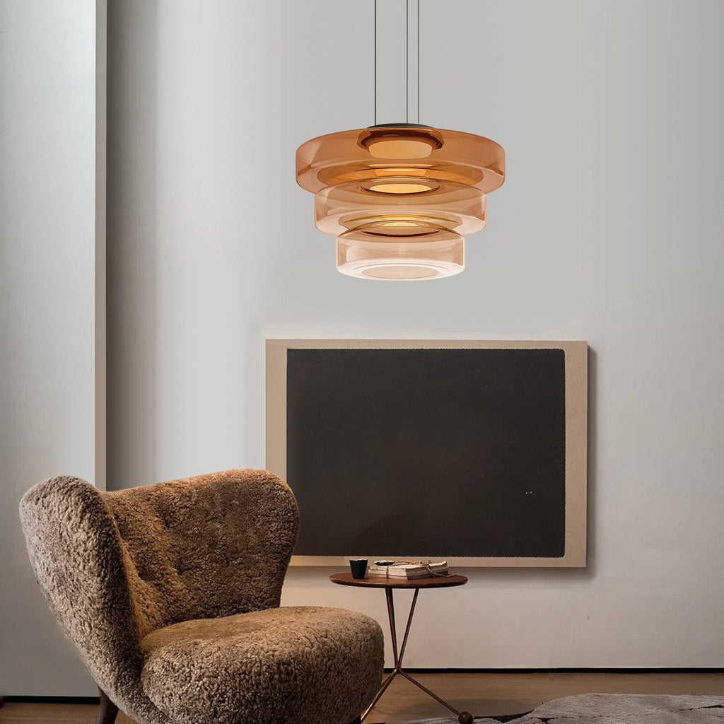 Glass Pendant Lamp | Bauhaus Style Hanging Light | Meowbutter