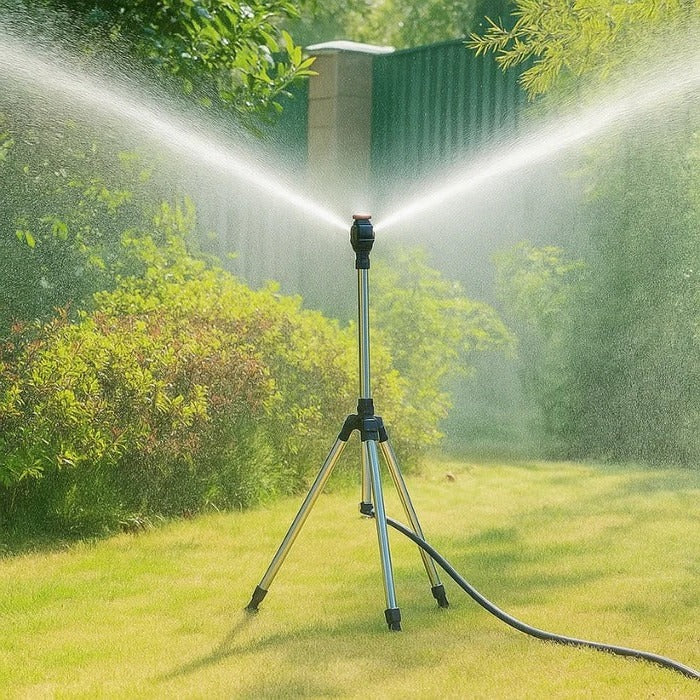 Aspersor de Tripé Giratório - Alta Pressão - Ferramenta Ajustável para Rega de Jardim | meowbutter