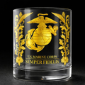 Pahar de whisky pentru veterani militari, gravat cu aur, pentru expunere | Meowbutter