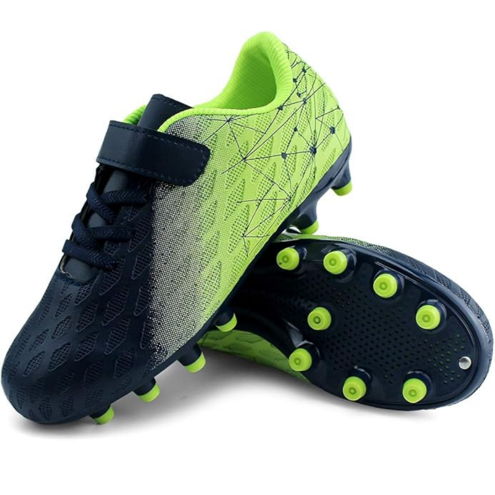Langlebige Fußballschuhe für Kinder - Verstärktes Synthetik-Obermaterial, strategisches Profil für optimale Traktion