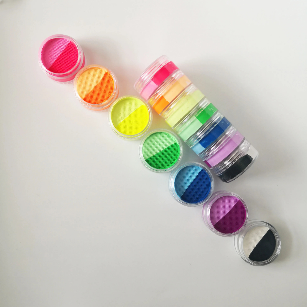 Kit de peinture corporelle arc-en-ciel Split Cake — Palette de pigments solubles dans l'eau