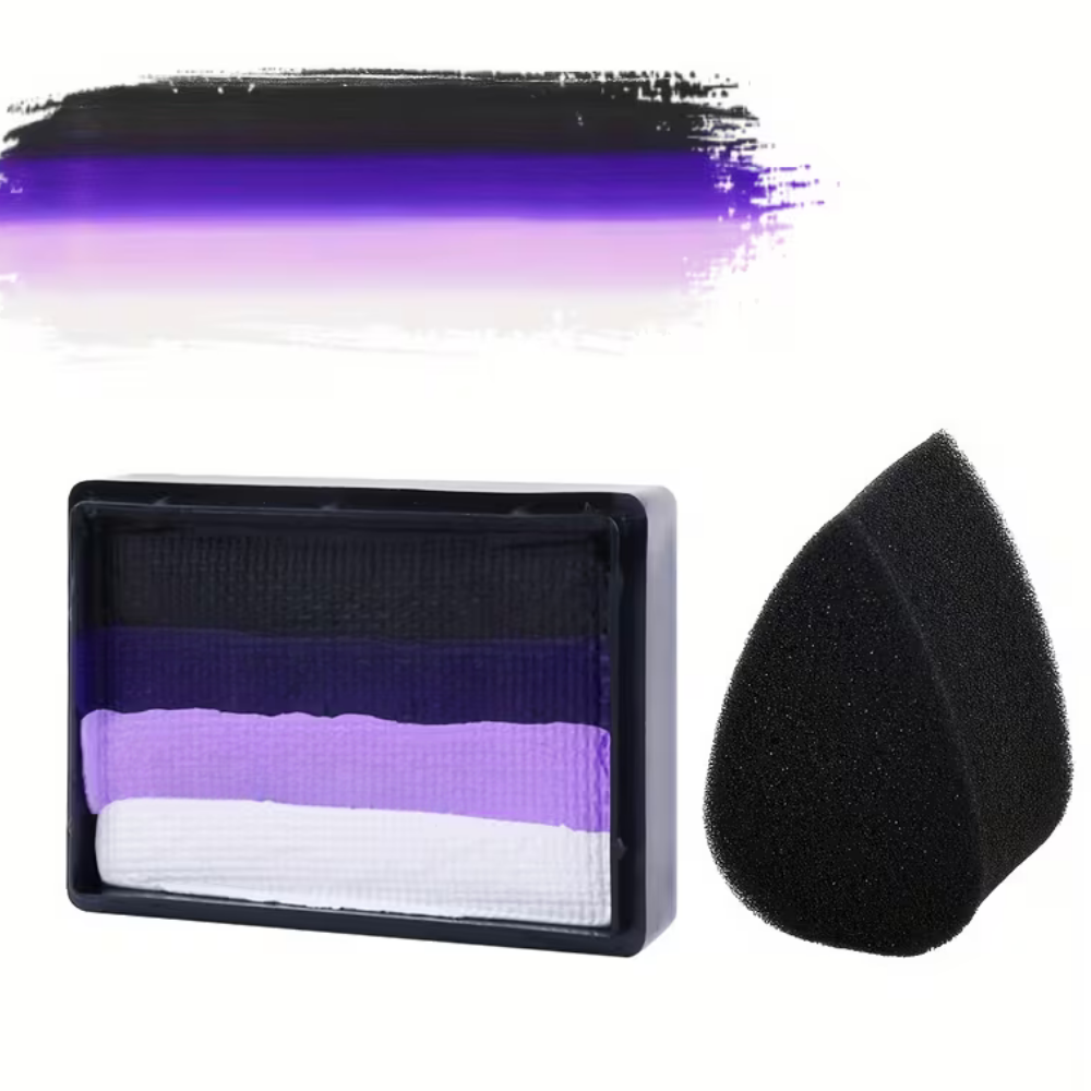 Sada neonových barev na tělo pro fotbalový míč - UV zářivá paleta Split Cake