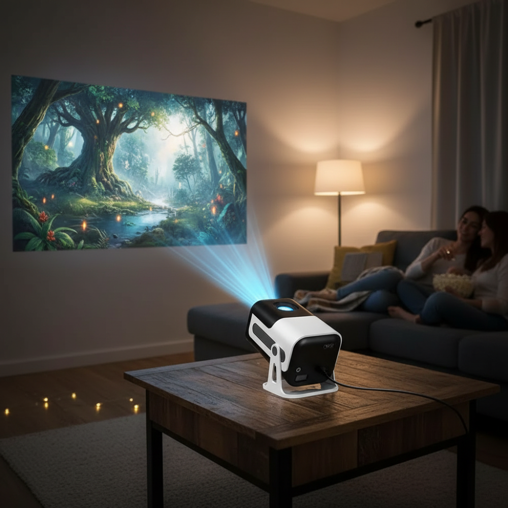 Kompaktní WiFi Bluetooth LCD projektor - nativní rozlišení 720p, 300 ANSI lumenů, vstup 1080p