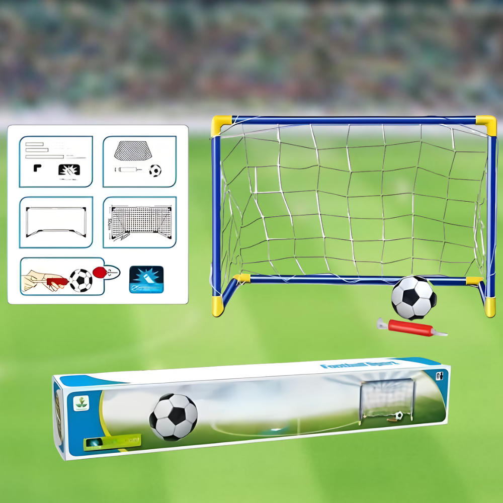 Kit compatto per porta da calcio per bambini - rete da allenamento portatile, a partire da 3 anni
