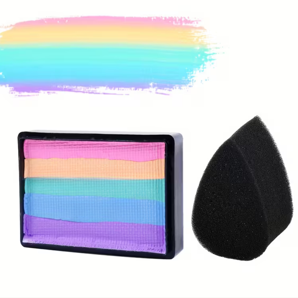 Sada neonových barev na tělo pro fotbalový míč - UV zářivá paleta Split Cake